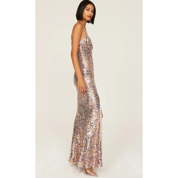 Dress The Population Sequin Giovanna Gown Size L - Picture 2 of 9